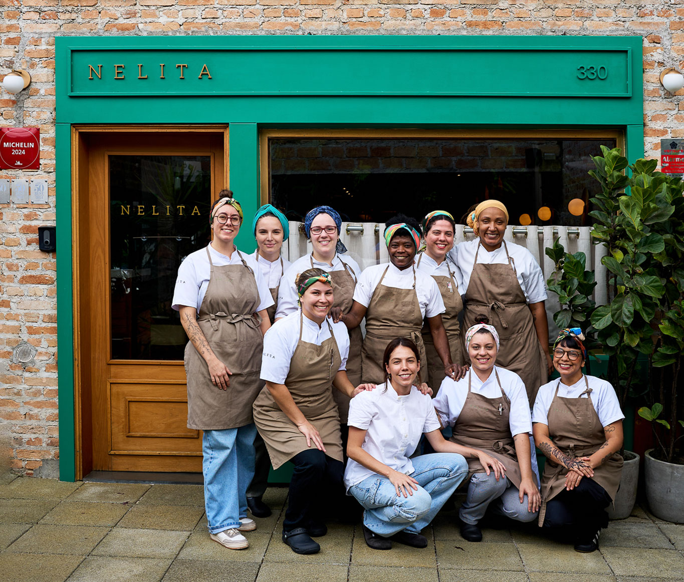 Equipe da cozinha do Nelita